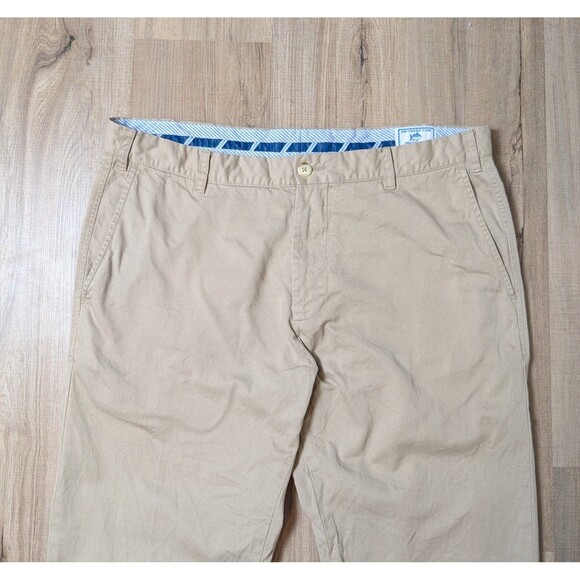Southern Tide Size 38X33 Pants Skipjack Classic Fit Cotton Blend Khakis Chino - Picture 4 of 12